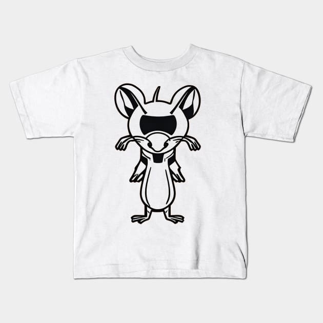 Funny Rat Kids T-Shirt by mdr design